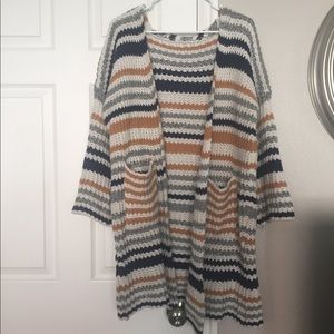 Striped Loose Cardigan